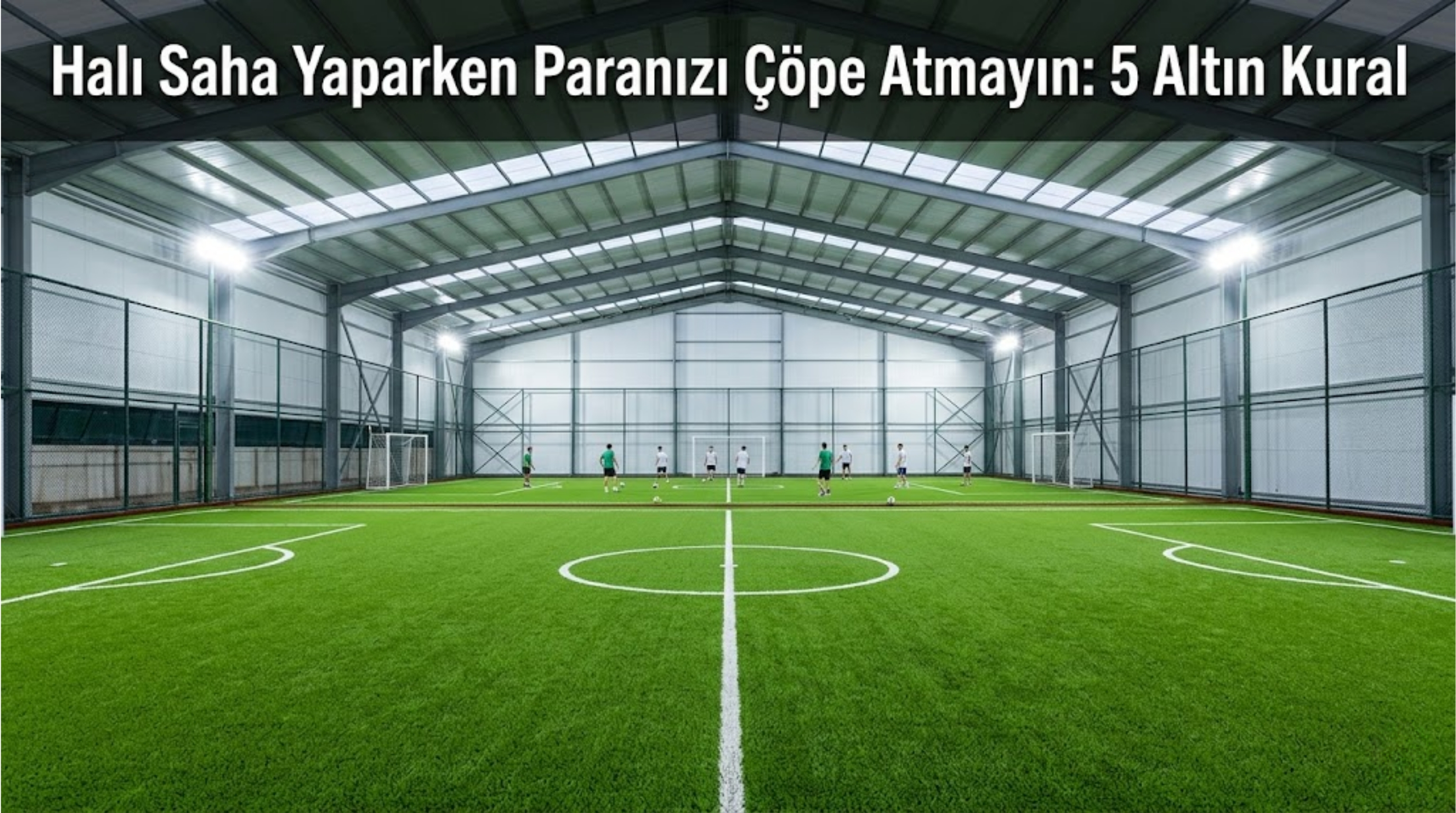 Halı saha yapımı sırasında maliyetleri düşürmek ve karlı bir yatırım yapmak için 5 altın kural